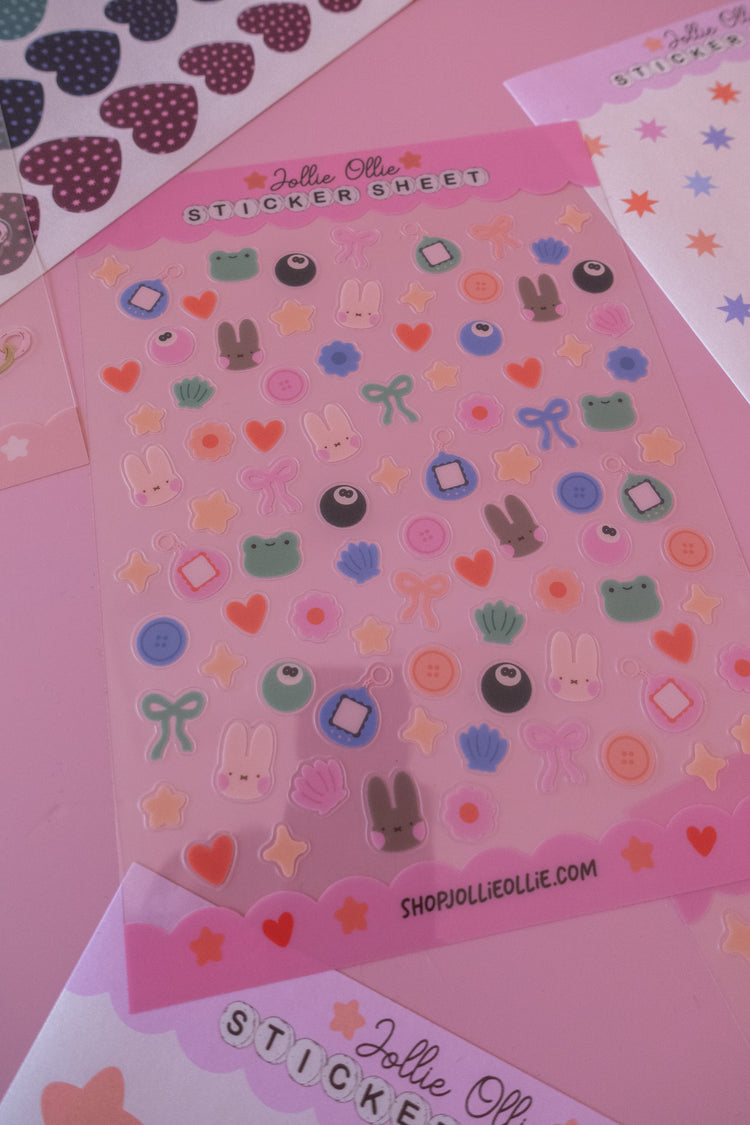 Trinkets Clear Sticker Sheet