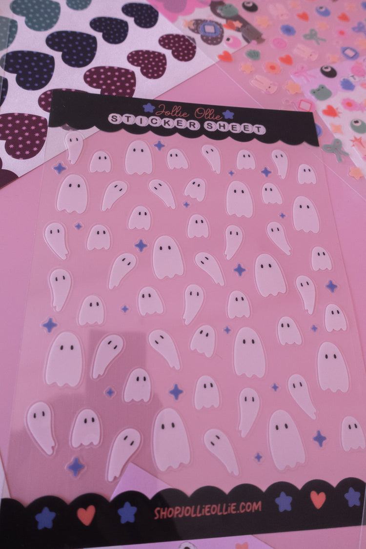 Ghosts Clear Sticker Sheet
