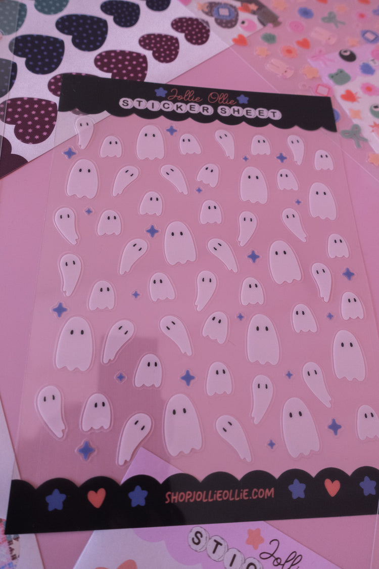Ghosts Clear Sticker Sheet