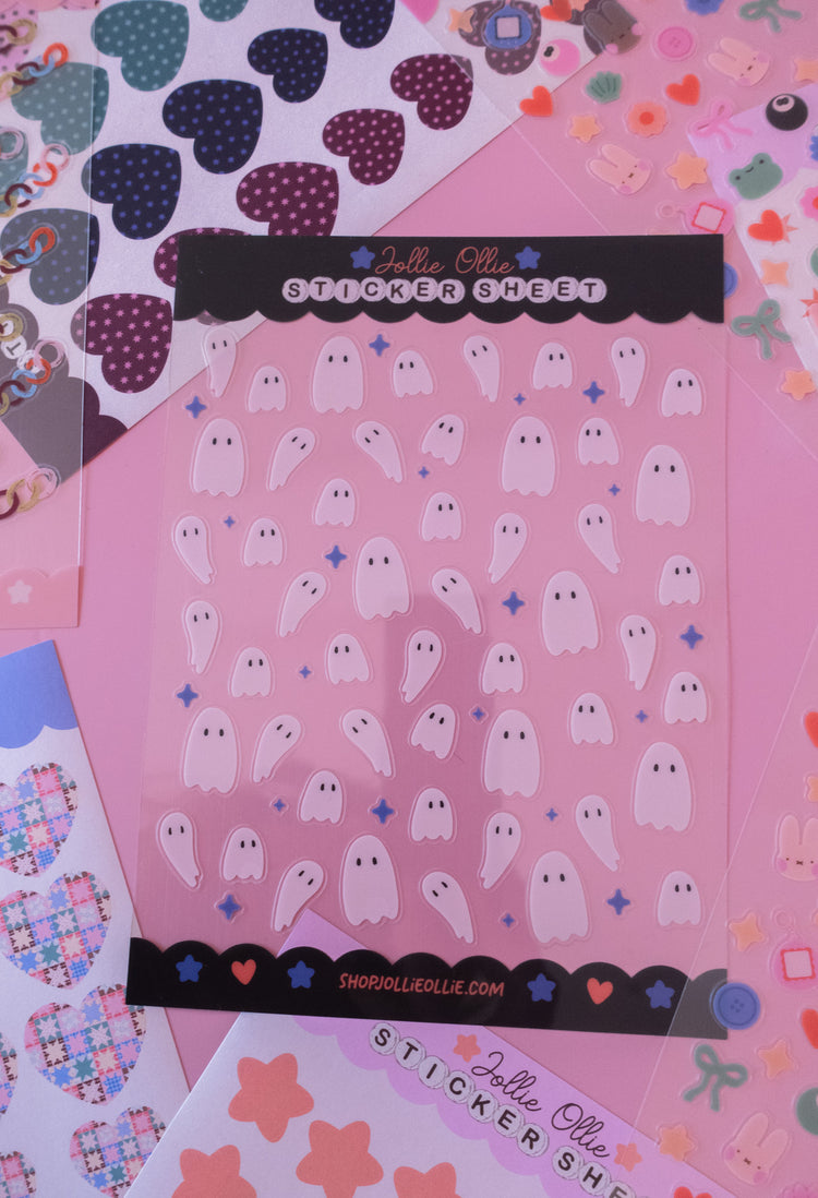 Ghosts Clear Sticker Sheet