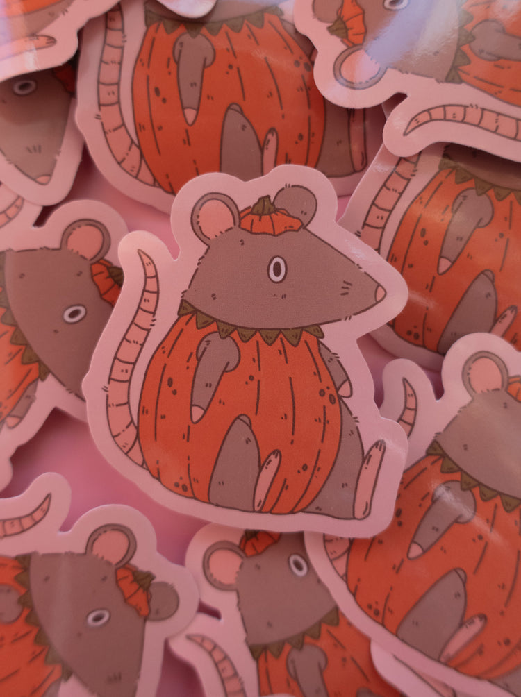 Pumpkin Rat Sticker