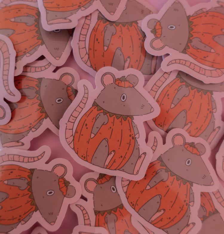 Pumpkin Rat Sticker