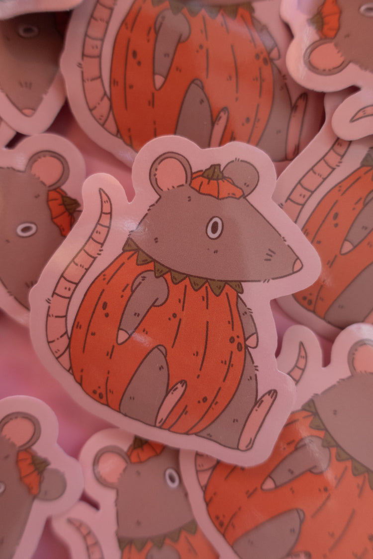 Pumpkin Rat Sticker