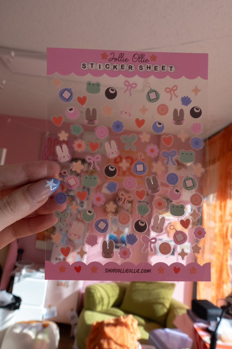 Trinkets Clear Sticker Sheet