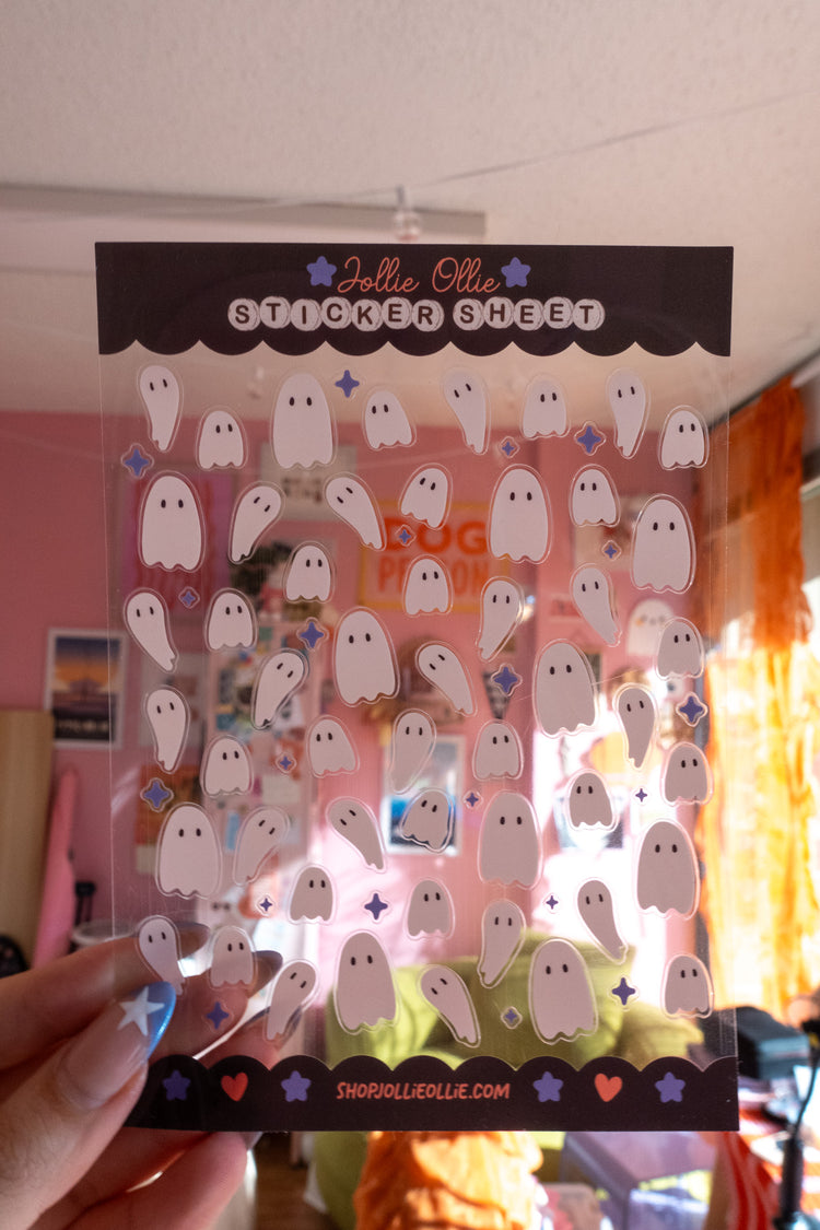 Ghosts Clear Sticker Sheet