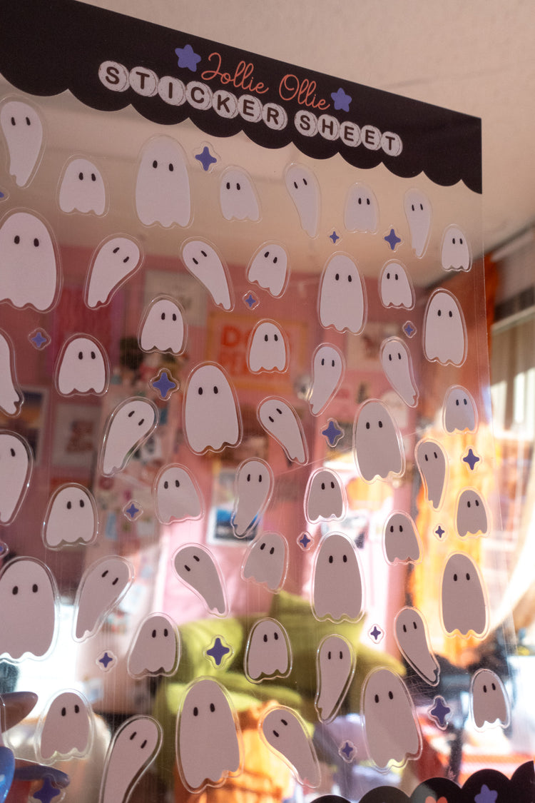 Ghosts Clear Sticker Sheet