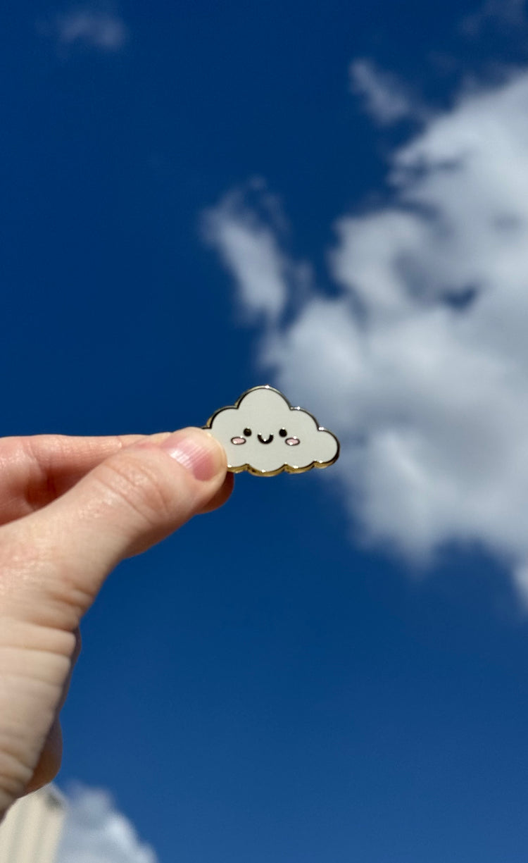 Happy Cloud Enamel Pin