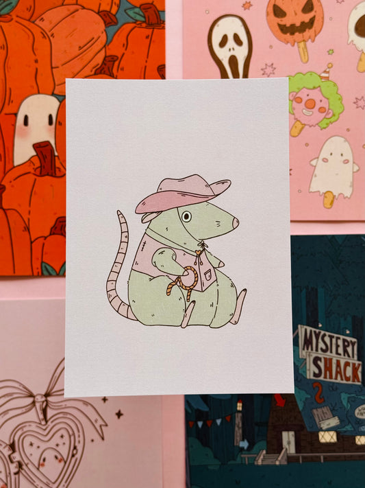 Cowboy Rat 5x7 Print