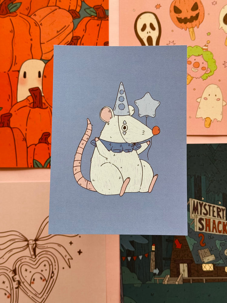 Jester Clown Rat 5x7 Print