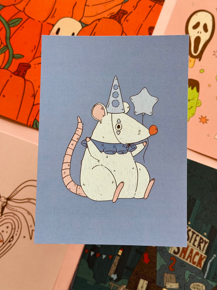 Jester Clown Rat 5x7 Print