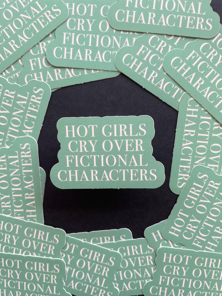 Green Hot Girls Cry Sticker