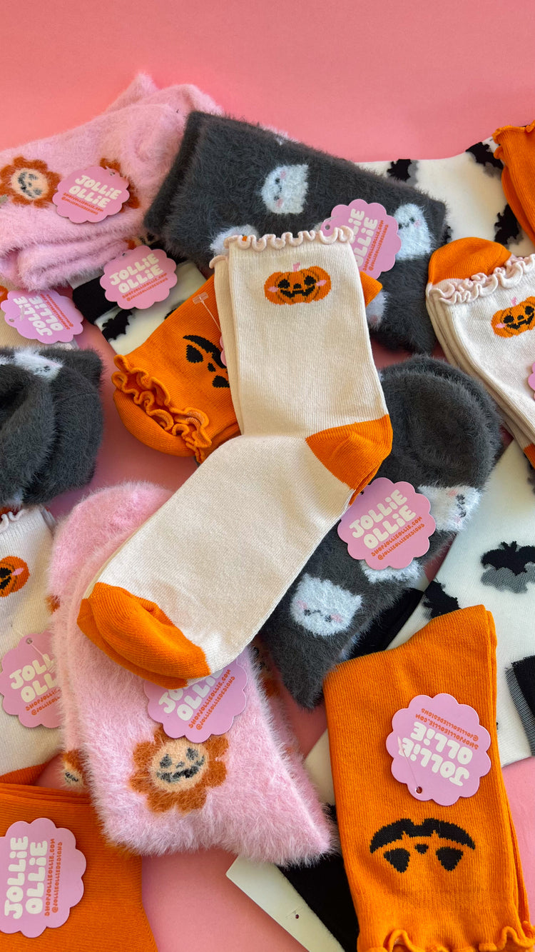 Pumpkin Ruffle Socks