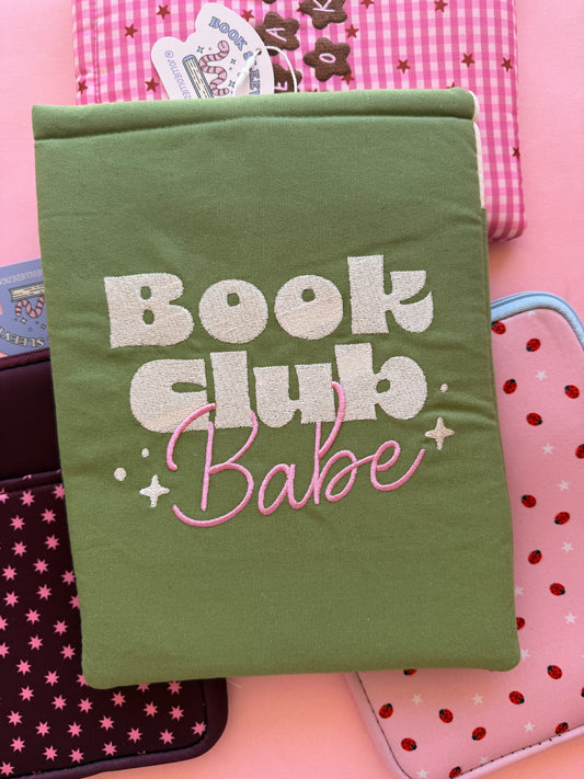 Book Club Babe Embroidered Book & Kindle/E-Reader Sleeve