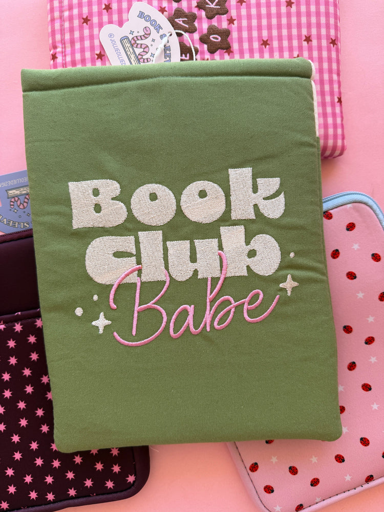 Book Club Babe Embroidered Book & Kindle/E-Reader Sleeve