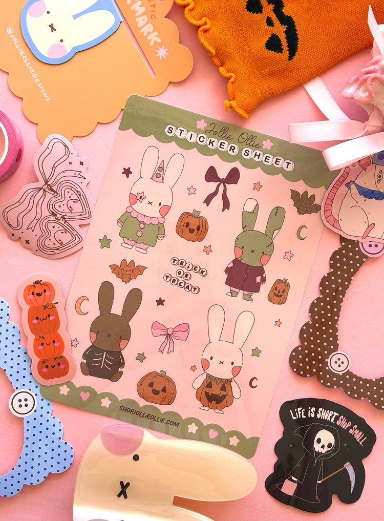 Bunny Costumes Sticker Sheet