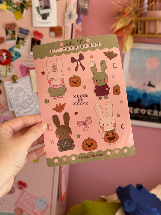 Bunny Costumes Sticker Sheet