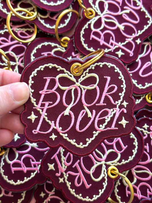 Book Lover Patch Keychain