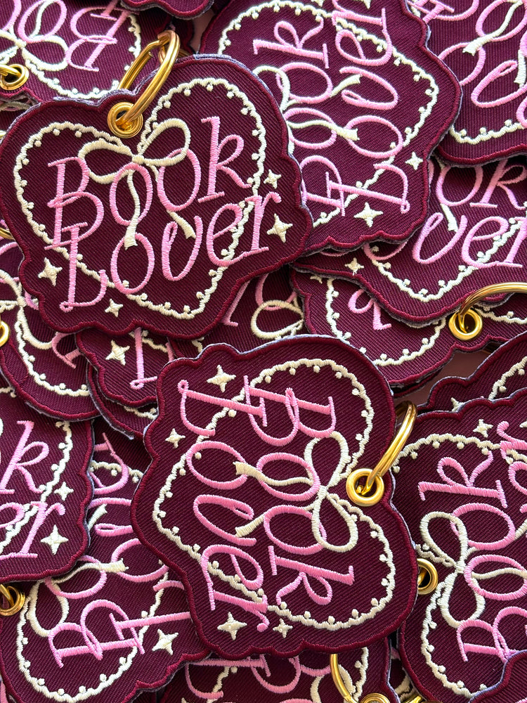 Book Lover Patch Keychain