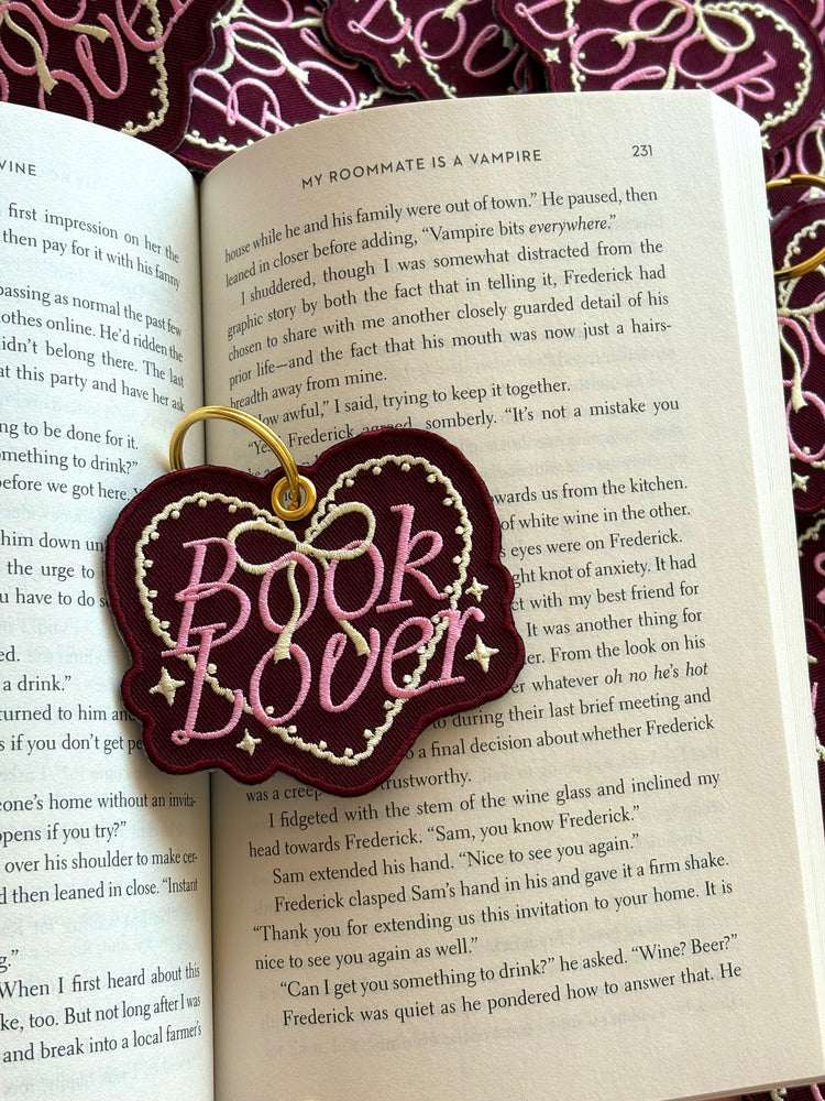 Book Lover Patch Keychain