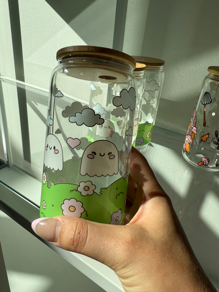 Ghostie Fields Glass Cup