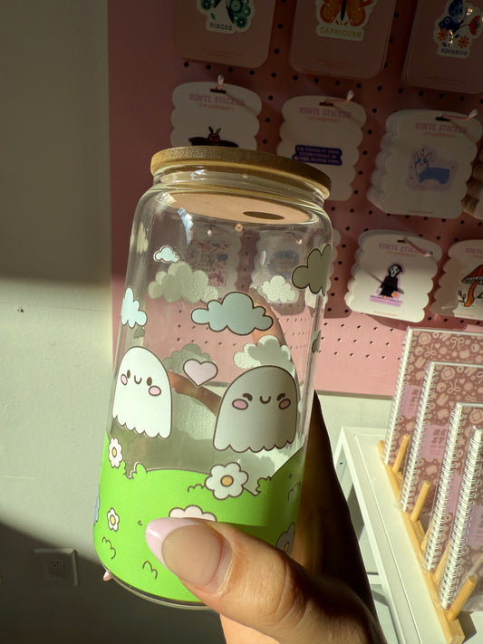 Ghostie Fields Glass Cup