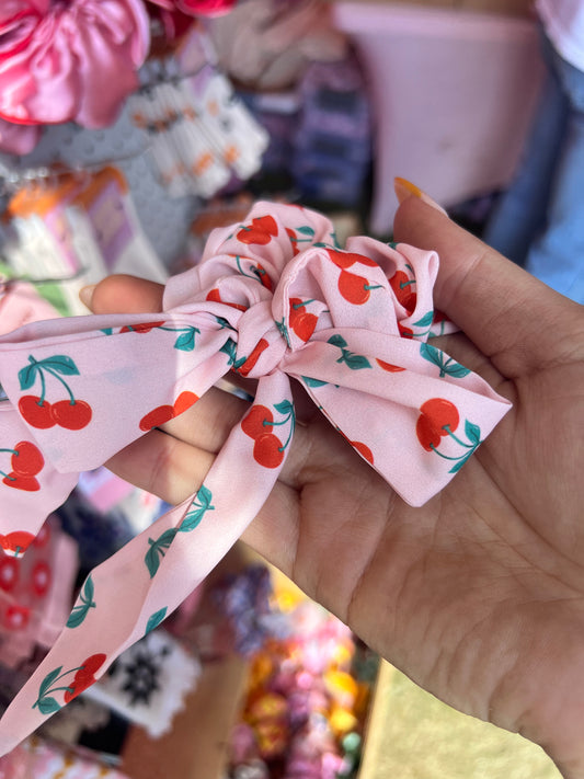 Cherries Bow Scrunchies