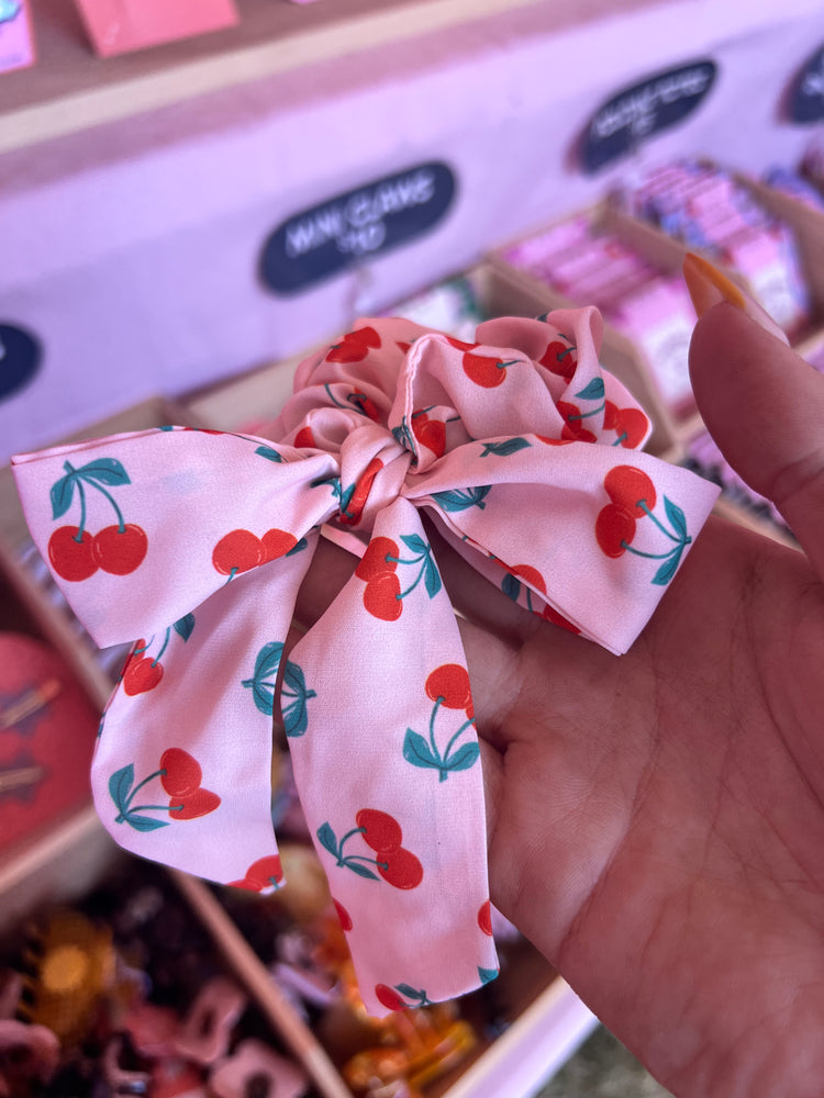 Cherries Bow Scrunchies