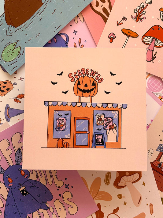 Scare N' Go 8x8 Print