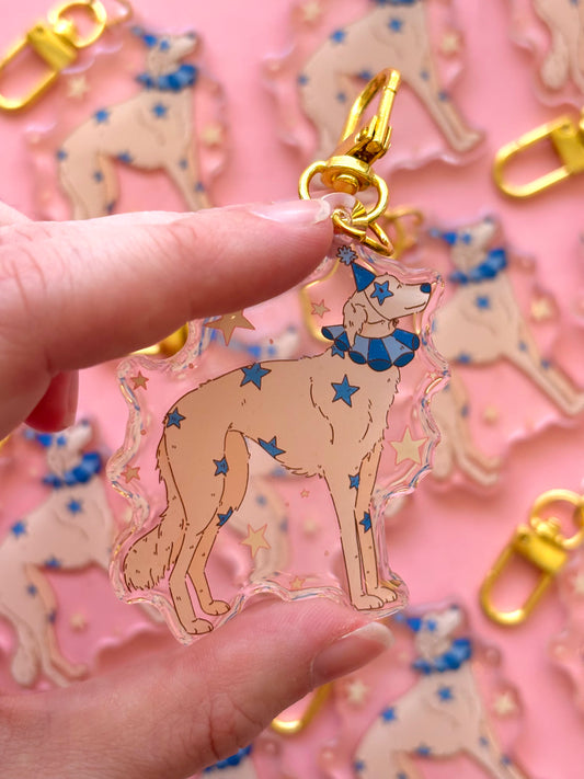 Jester Dog Acrylic Keychain