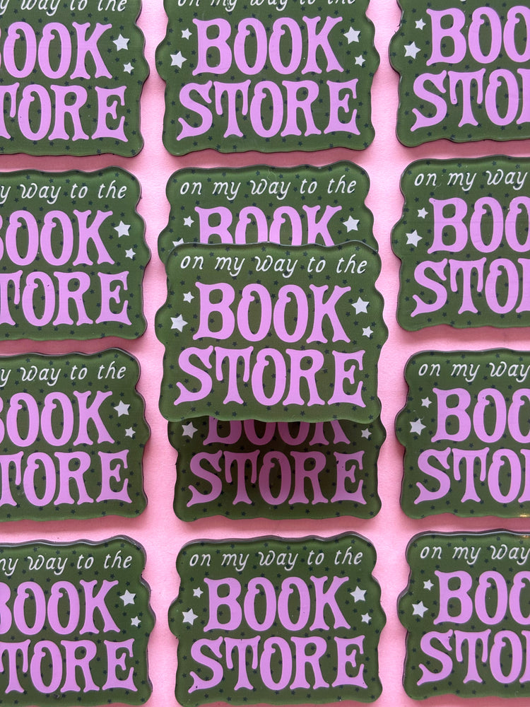 Green Stars Bookstore Acrylic Fridge Magnet