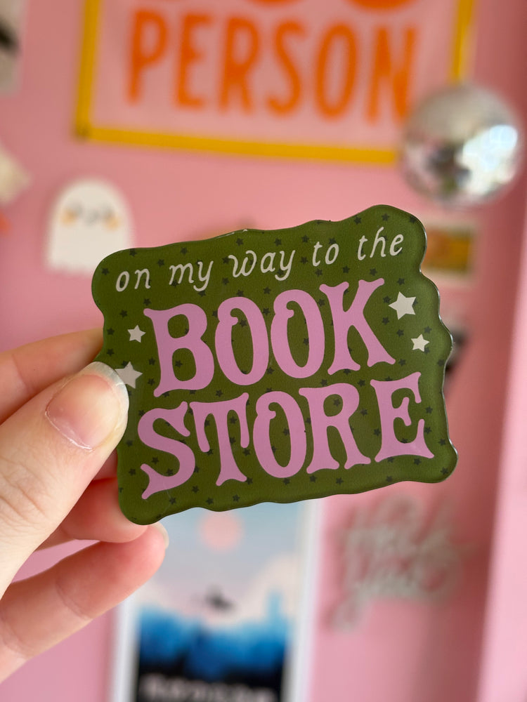 Green Stars Bookstore Acrylic Fridge Magnet