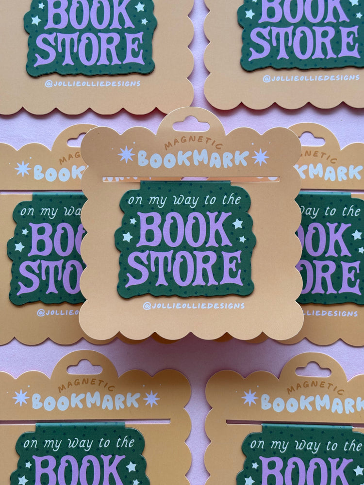 Green Stars Bookstore Magnetic Bookmark