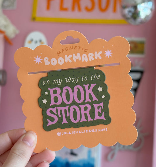 Green Stars Bookstore Magnetic Bookmark