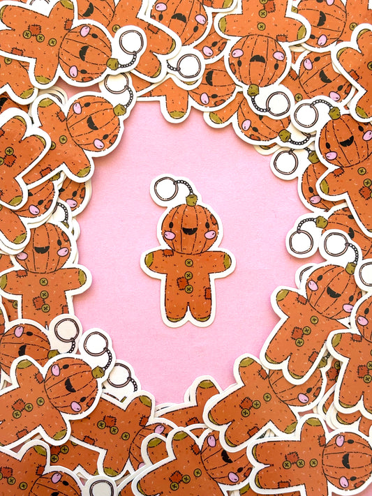 Plushie Pumpkin Jack Sticker
