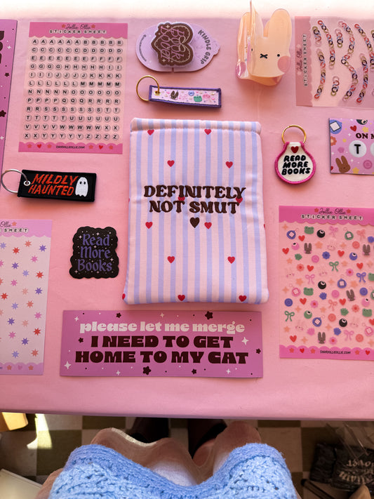 Definitely Not Smut [Hearts] Book & Kindle/E-Reader Sleeve