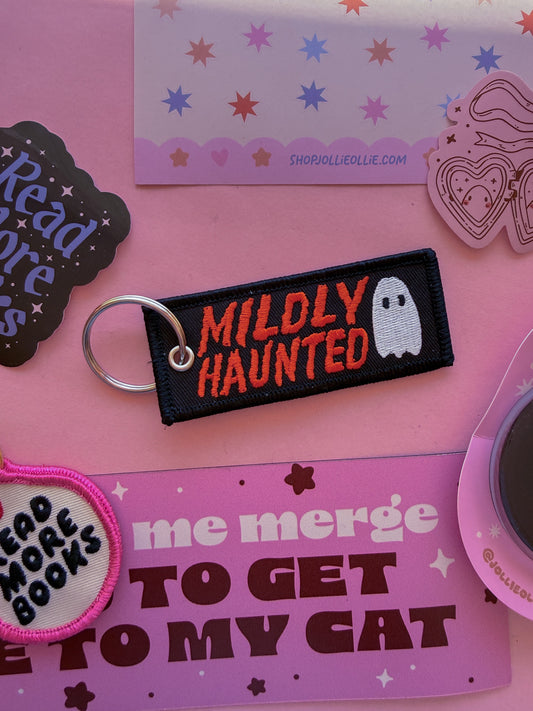 Mildly Haunted Patch Keychain