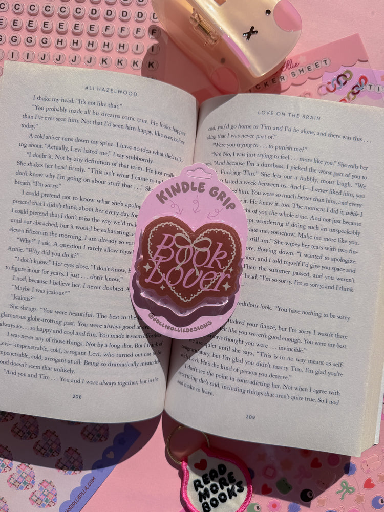 Brown Book Lover Phone & Kindle Grip