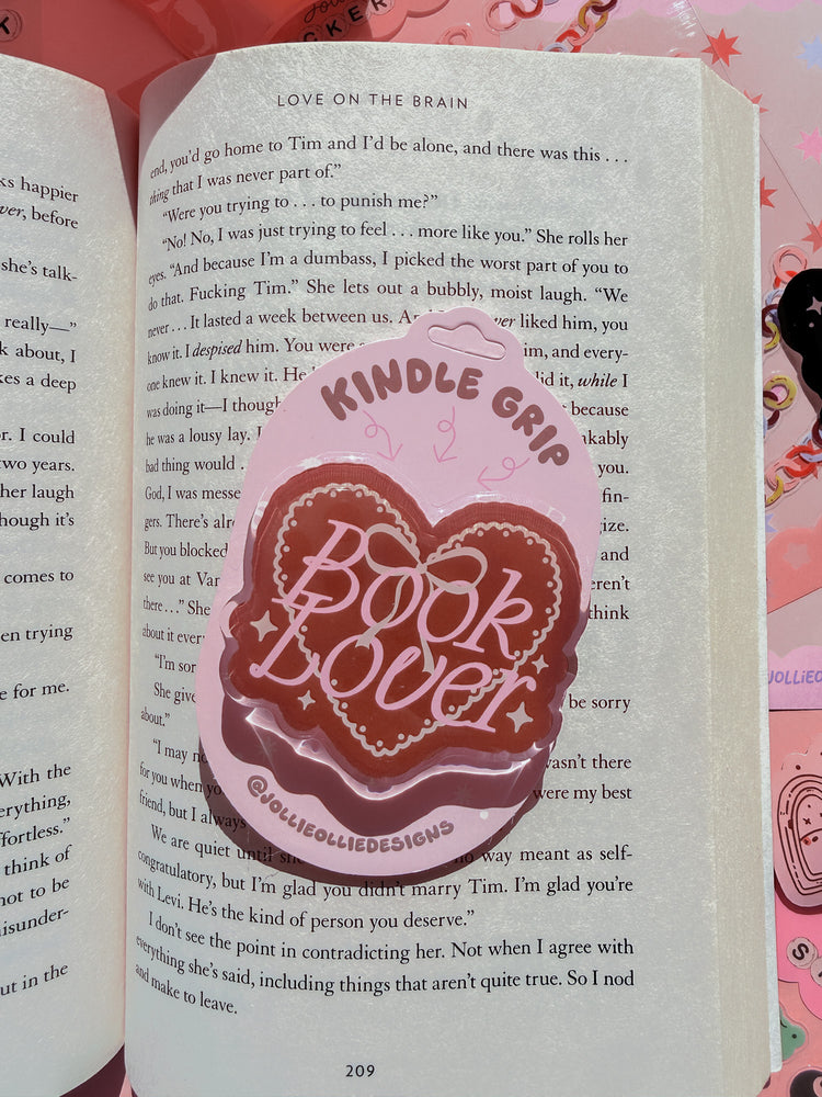 Brown Book Lover Phone & Kindle Grip