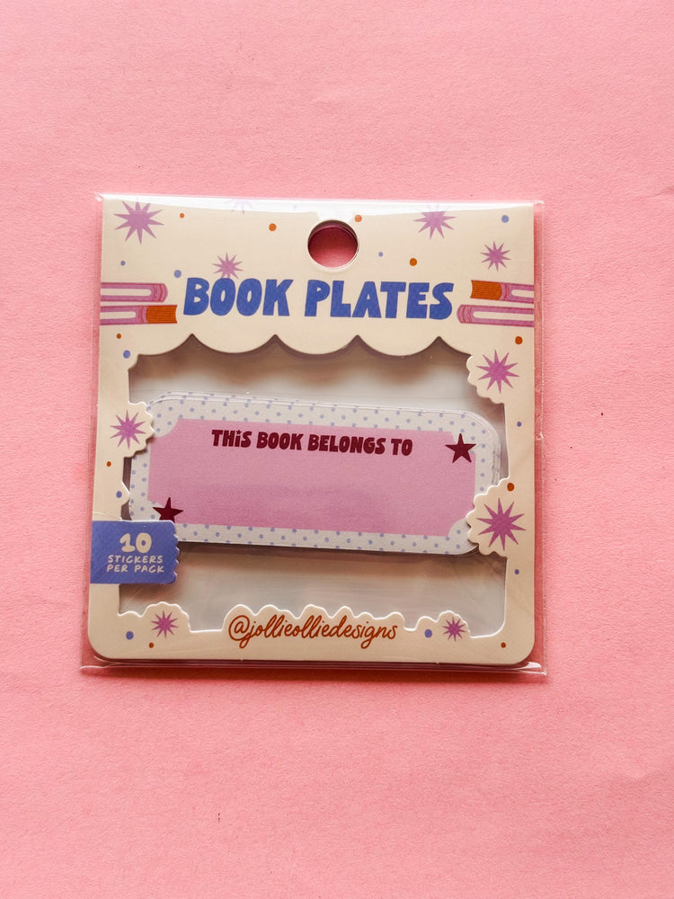 Polka Dot Book Plate Stickers
