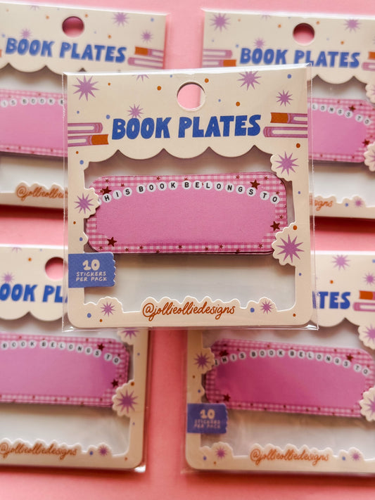 Letter Bead Book Plate Stickers