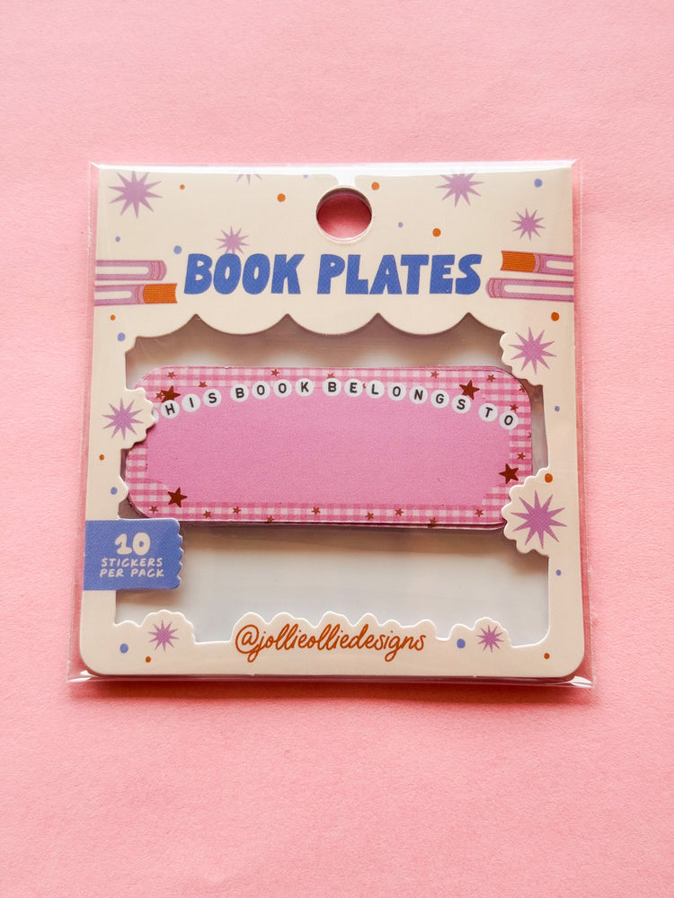 Letter Bead Book Plate Stickers
