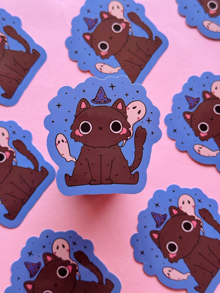 Haunted Cat Sticker