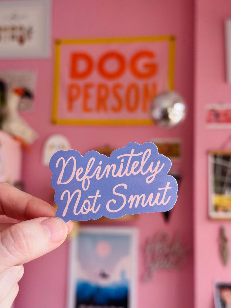 Blue Definitely Not Smut Sticker