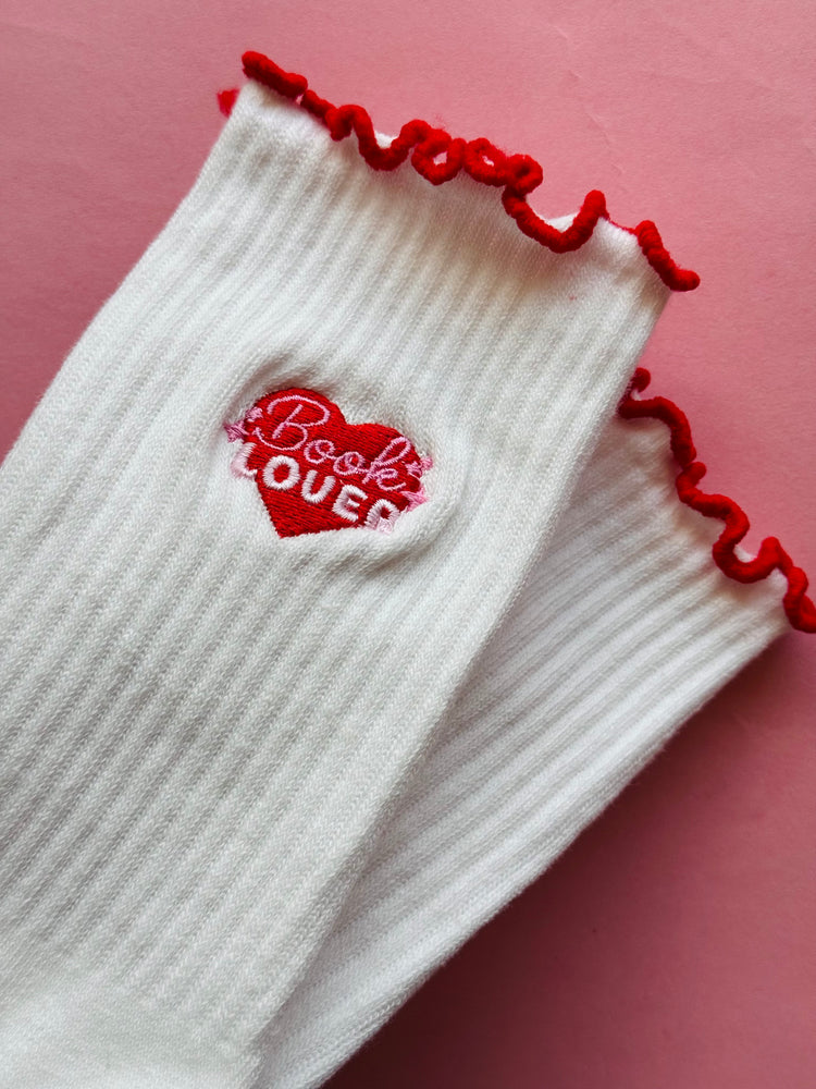 Book Lover Ruffle Socks