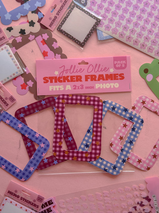 Gingham Sticker Frame Pack