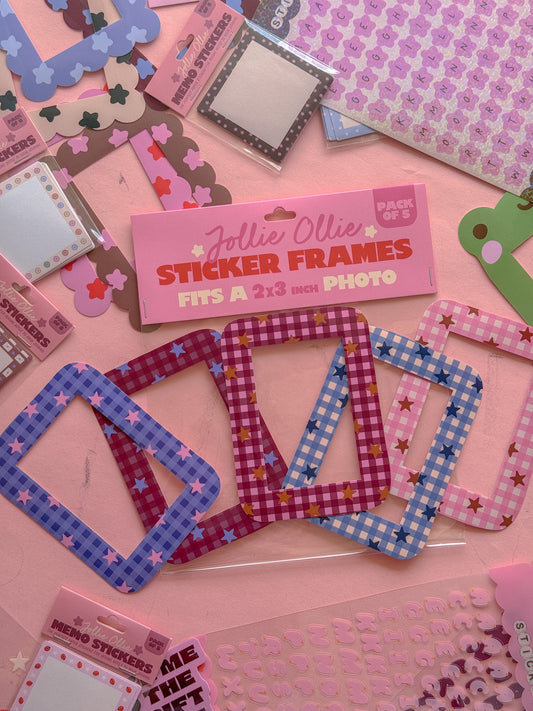 Gingham Sticker Frame Pack