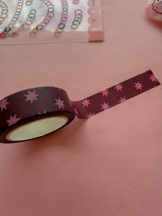 Maroon & Pink Twinkle Washi Tape