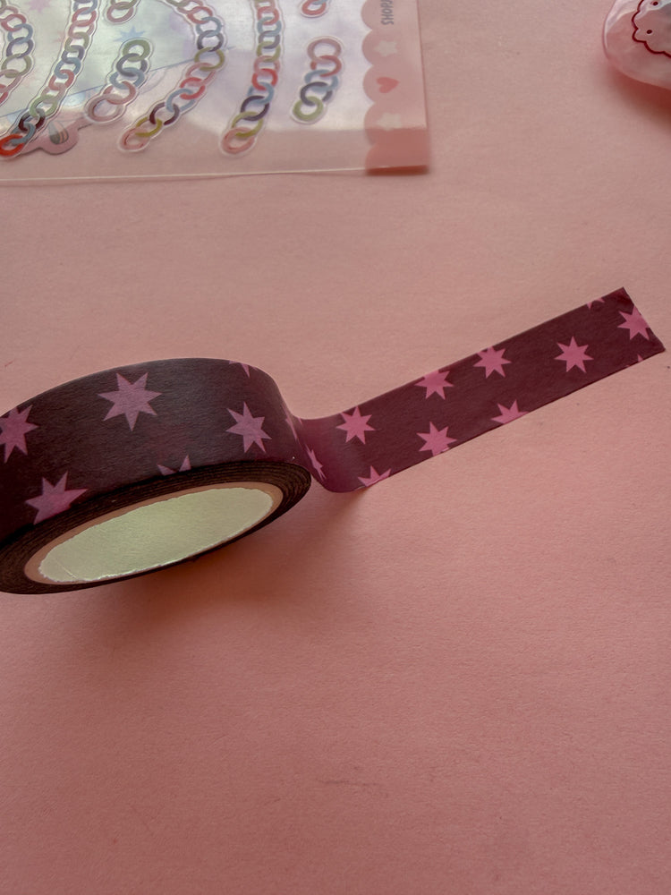 Maroon & Pink Twinkle Washi Tape
