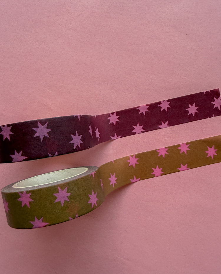 Maroon & Pink Twinkle Washi Tape