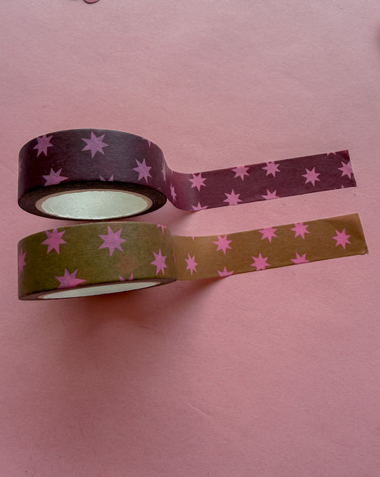 Green & Pink Twinkle Washi Tape